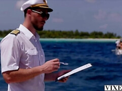 お尻, ビーチ, ビキニ, ブロンド, 中出し, チン, ハードコア, アウトドア