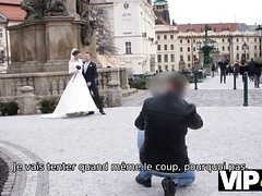 Hot Euro teen in bridal dress gets pounded hard and deep
