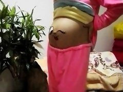 Chinese pregnant girl bare ass dance naked dance, super funn