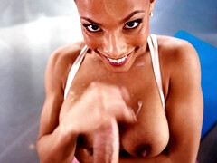 Grote mammen, Pijpbeurt, Bruinharig, Hondjeshouding, Sperma in gezicht, Hd, Likken, Kut duiken