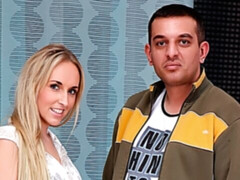 Beautiful angel with long hairs Jenny Simons demonstrates her skills