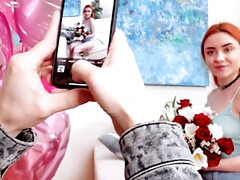 Sucer une bite, Petit ami, Hd, Chatte, Rousse roux, Russe, Surprise, Adolescente