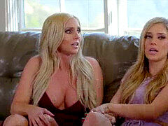 Paar, Fingern, Lesbisch, Stiefmutter, Flotter dreier