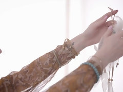 Blond, Hd, Lesbisch, Likken, Masturbatie, Kut duiken, Geschoren, Tieten likken