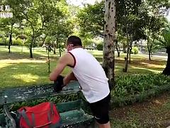 アナル, アジア人, デカチン, フェラチオ, ゲイ, 手コキする, タイ