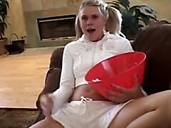 18, ブロンド, グループ, Hd, ストリッピング, いじめ, ティーン, オッパイの