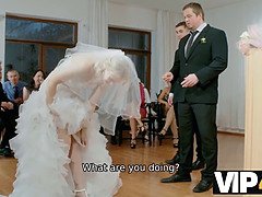 結婚, 浮気者, チェコ, ドレス, Hd, 公共, ストッキング, 結婚式