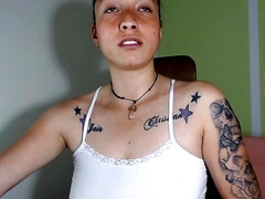 素人, ディルド, 自家製, 巨大なディルド, オナニー, 一人, ティーン, ウェブカメラ