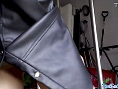 Enthousiasteling, Pijpbeurt, Bruinharig, Dichtbij, Flashing, Panty, Gezichtspunt, Kut duiken