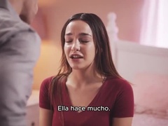 My Stepdad Watches Me Masturbate - Spanish Subs