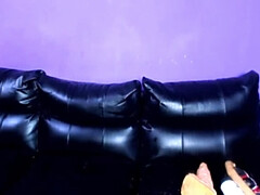 Latina Teen Girl Gives Sloppy Deepthroat Blowjob to Neighbor