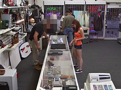 Pawn client bangs pawnbroker after blowjob