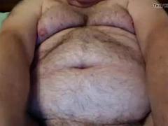 Grandpa cum on webcam