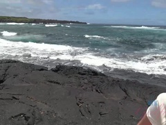 お尻, ビーチ, ビキニ, 彼女, オマンコ, 剃毛, ストリッピング, オッパイの