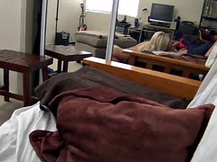 Amateur video with a sexy young blonde with a student dormitory