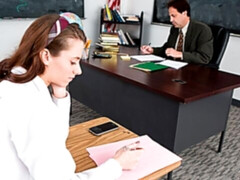 Grosse bite, Sucer une bite, En levrette, Seins naturels, Élève, Maigrichonne, Adolescente, Nénés