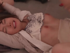 アジア人, フェラチオ, 気狂い, 乱交, 小柄, オマンコ, ティーン, オッパイの