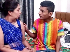 Mature Indian hottie ends up fucked by a young stud