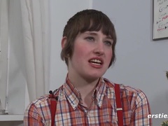 素人, ディルド, 足, ドイツ人, オナニー, オマンコ, 馬乗り, 剃毛