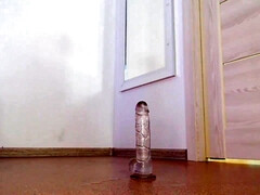 素人, フェラチオ, 茶髪の, 巨乳な, ディルド, 自然山雀, 一人, オッパイの