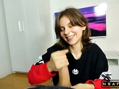 Enthousiasteling, Aziatisch, Kont, Blond, Lul, Extreem, Ruw, Tiener