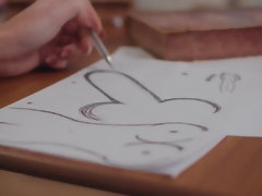 Grote mammen, Pijpbeurt, Bruinharig, Bedriegen, Stel, Natuurlijke tieten, Gezichtspunt, Trio