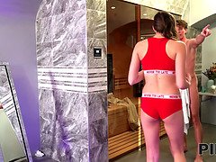 Blasen, Besamung, Tschechisch, Europäisch, Hd, Muschi, Sauna, Titten