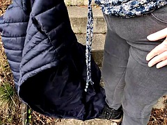 Sadomasochismus, Flashen, Im freien, Öffentlich, Hintern versohlen, Titten