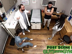 Amateur, Derrière les coulisses, Homme nu et filles habillées, Exam, Fétiche, Doigter, Fille latino, Prostate