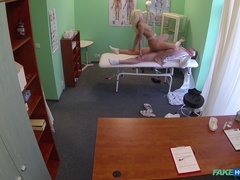 Leie, Arzt, Lecken, Krankenschwester, Büro, Muschi, Uniform, Spanner