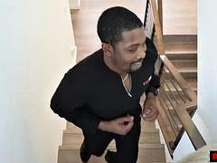 Nana, Grosse bite, Blonde, Éjaculation interne, Noir ébène, Faciale, Hard, Interracial