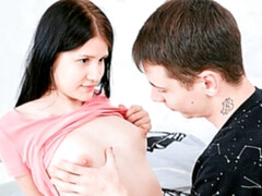 Slaapkamer, Grote kont, Grote lul, Pijpbeurt, Bruinharig, Hondjeshouding, Natuurlijke tieten, Tieten likken