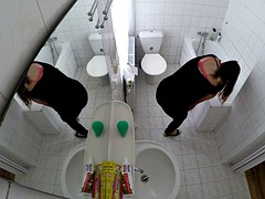 素人, 浴室, シャワー, ガリガリ, オッパイの, のぞき