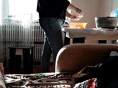 My girlfriend licks my pussy while my stepmom prepares dinner - Lesbian Illusion