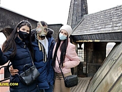 Spermaladung, Hardcore, Hd, Maske, Orgasmus, Pov, Schwestern, Flotter dreier