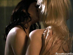 お尻, 茶髪の, 足, キス, レズビアン, ポリス, オマンコ, おもちゃ