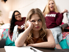 美女, デカ尻, ブロンド, 茶髪の, レズビアン, なめる, オマンコ