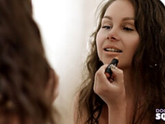 Kont, Pijpbeurt, Bruinharig, Hondjeshouding, Vingeren, Tiener, Tieten likken