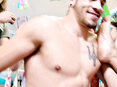 ブロンド, フェラチオ, 茶髪の, チン, なめる, オマンコ, ティーン, オッパイの