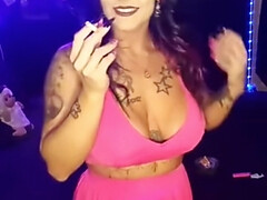 デカパイ, 女, フェティッシュ, 淫乱熟女, 喫煙, 一人