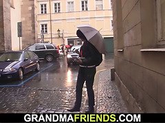 Grossvater, Lingerie, Reif, Mann mann frau, Mutti, Realität, Strümpfe, Flotter dreier