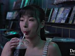 アジア人, デカパイ, 黒人, 異人種間, なめる, 赤毛, 三人, オッパイの