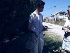 18 ans, Sucer une bite, Brunette brune, Tir de sperme, Lingerie, Orgasme, Chevaucher, Rasée