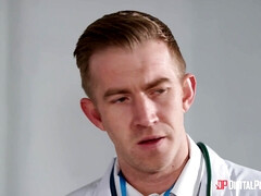 Grosser schwanz, Spermaladung, Arzt, Hardcore, Lesbisch, Lecken, Muschi, Titten