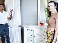 Grosser arsch, Grosser schwanz, Grosse titten, Blasen, Braunhaarige, Hundestellung