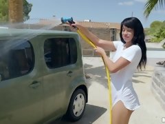 Beso negro, Brutal, Coche, Linda, Penetracion con dedos, Penetracion con puños, Flexible, Coño
