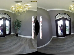 POV VR hardcore - Keisha Grey is ready for a shower but wants you to come with and watch her