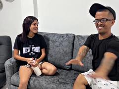 Handsome Young Man Gives a Hard Fuck tothe Naughty Horny Girlfriend of His Best Friend