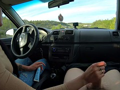 Auto, Handjob, Öffentlich