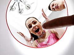 18 jahre, Grosser arsch, Grosser schwanz, Blasen, Braunhaarige, Natürlichen titten, Jungendliche (18+), Titten